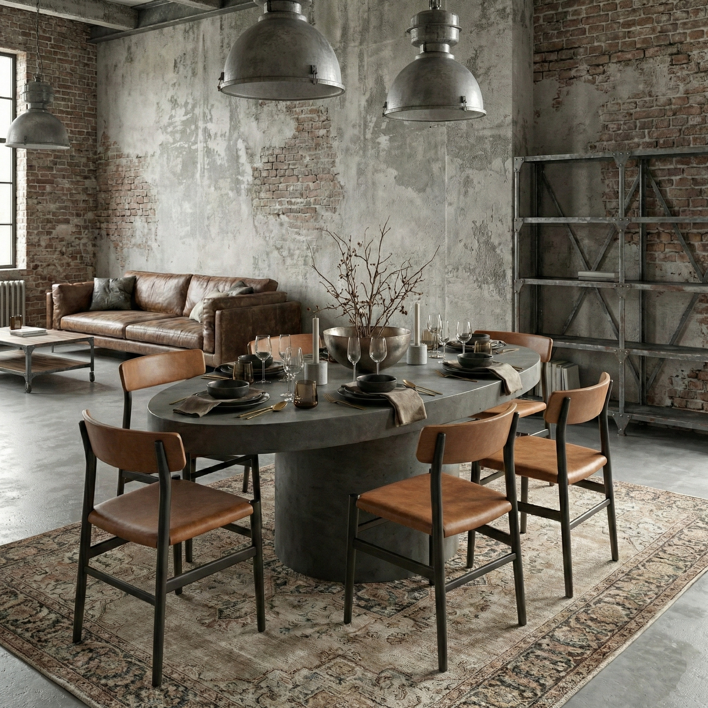 Beton eettafel Eclipse - 200x100 cm - Indoor/Outdoor