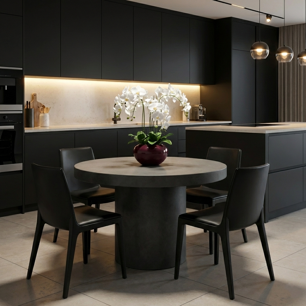 Beton eettafel Luna - Ø 120 cm - Indoor/Outdoor