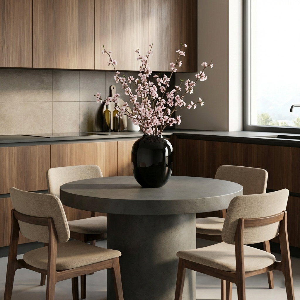 Beton eettafel Luna - Ø 120 cm - Indoor/Outdoor