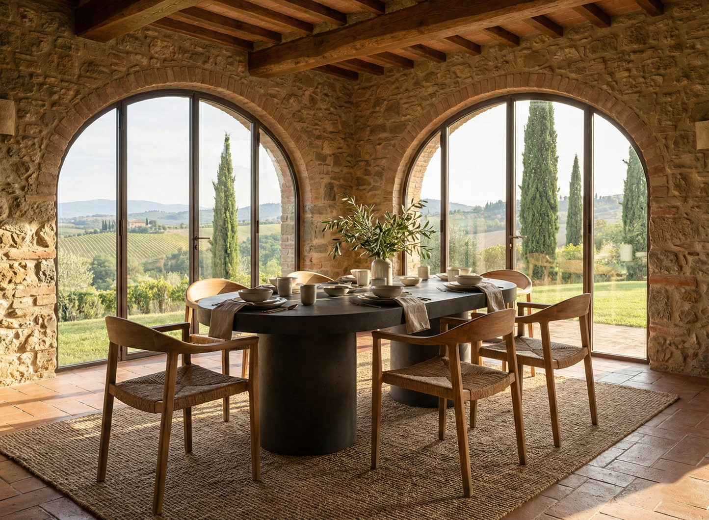Beton eettafel Totem - 200x100 cm - Indoor/Outdoor