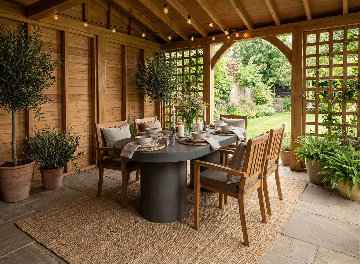 Beton eettafel Totem - 200x100 cm - Indoor/Outdoor