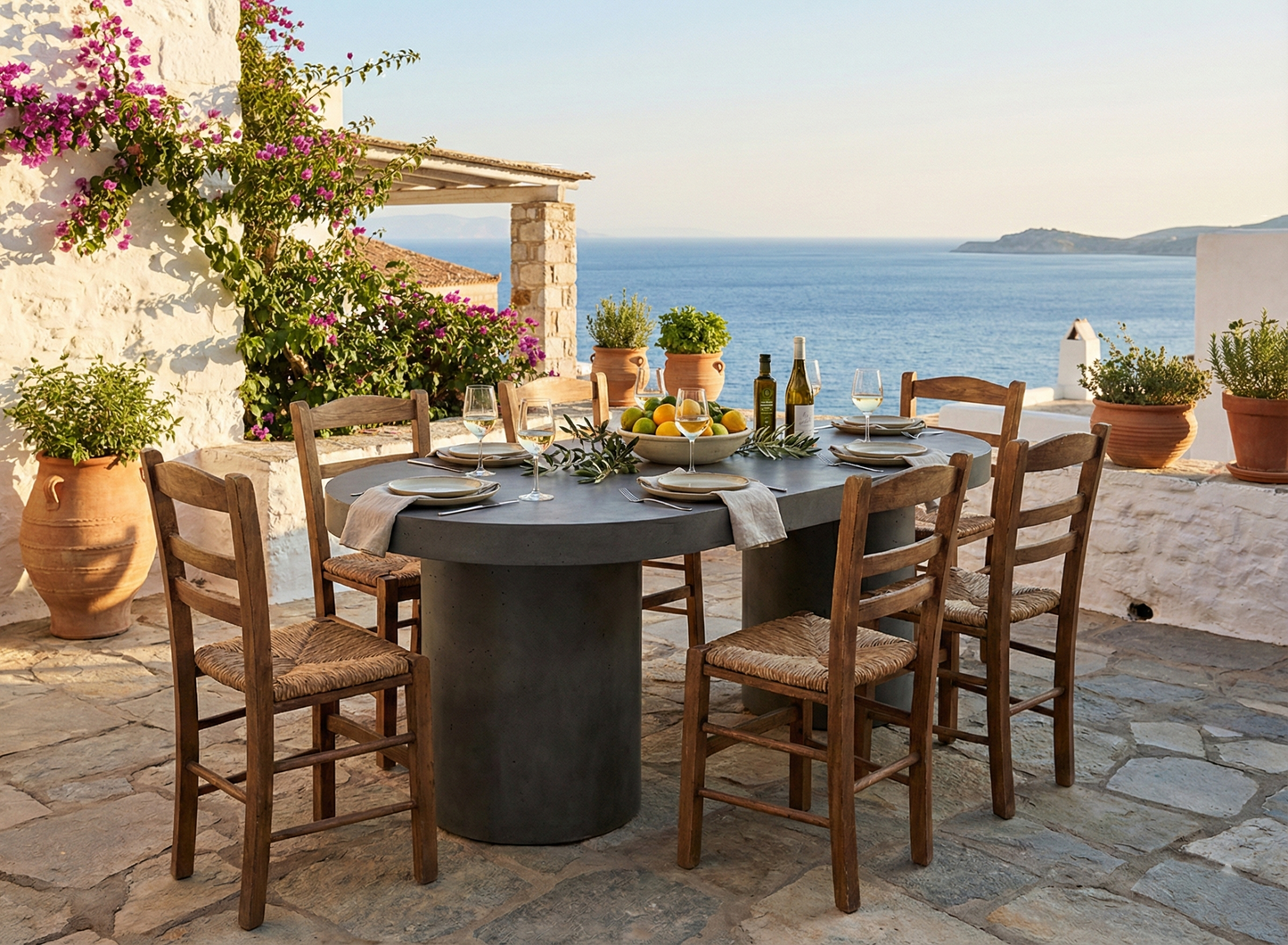 Beton eettafel Totem - 200x100 cm - Indoor/Outdoor