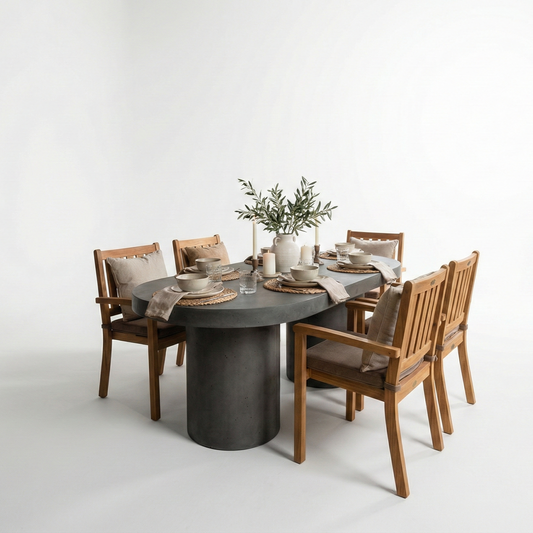 Beton eettafel Totem - 200x100 cm - Indoor/Outdoor