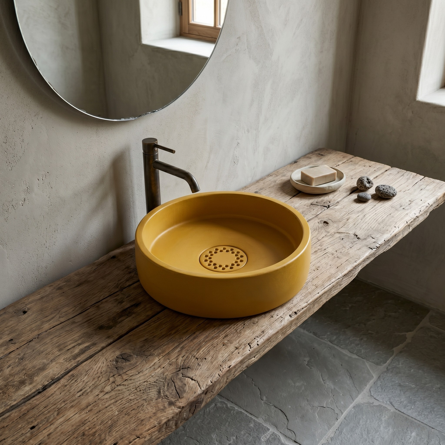 Beton wastafel Ronde - Ø 40 cm